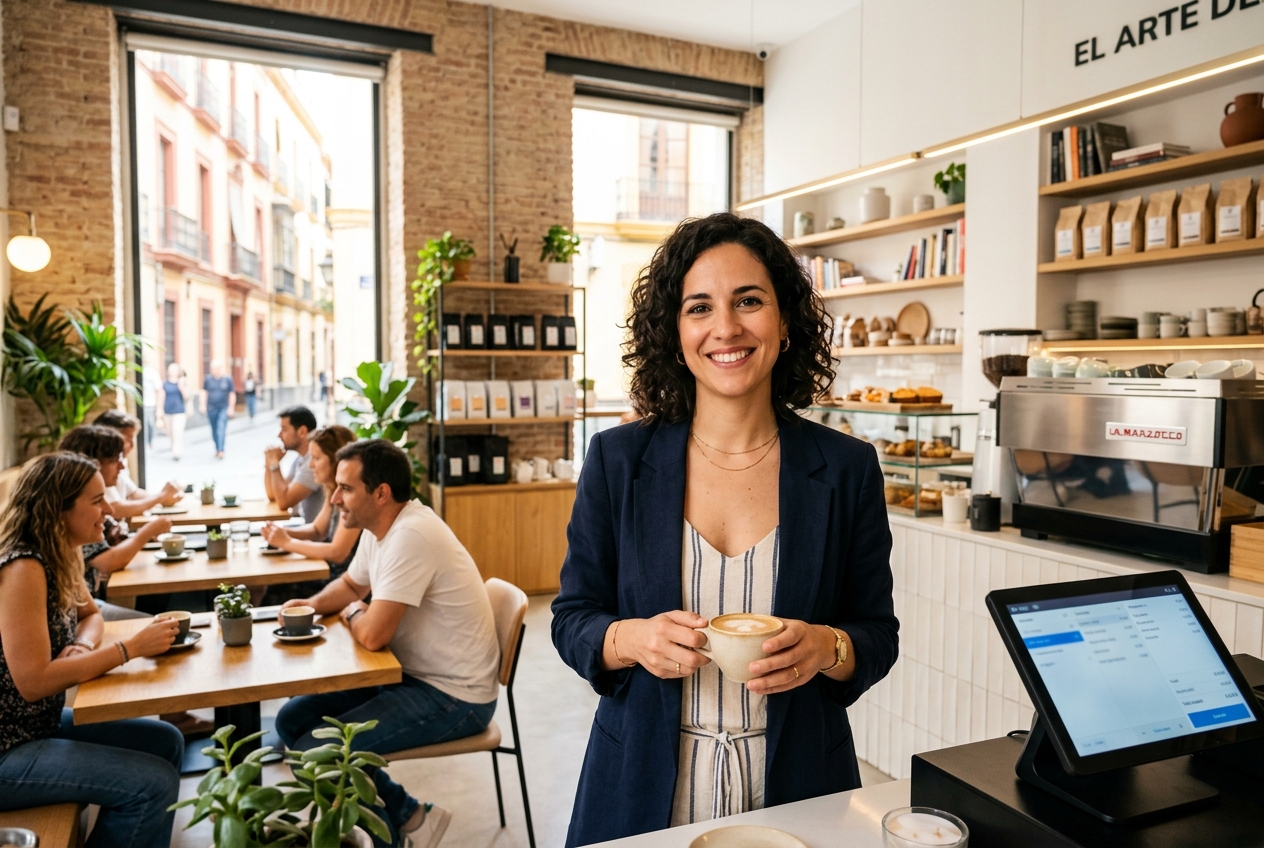 Cafetería local protegida en Sevilla